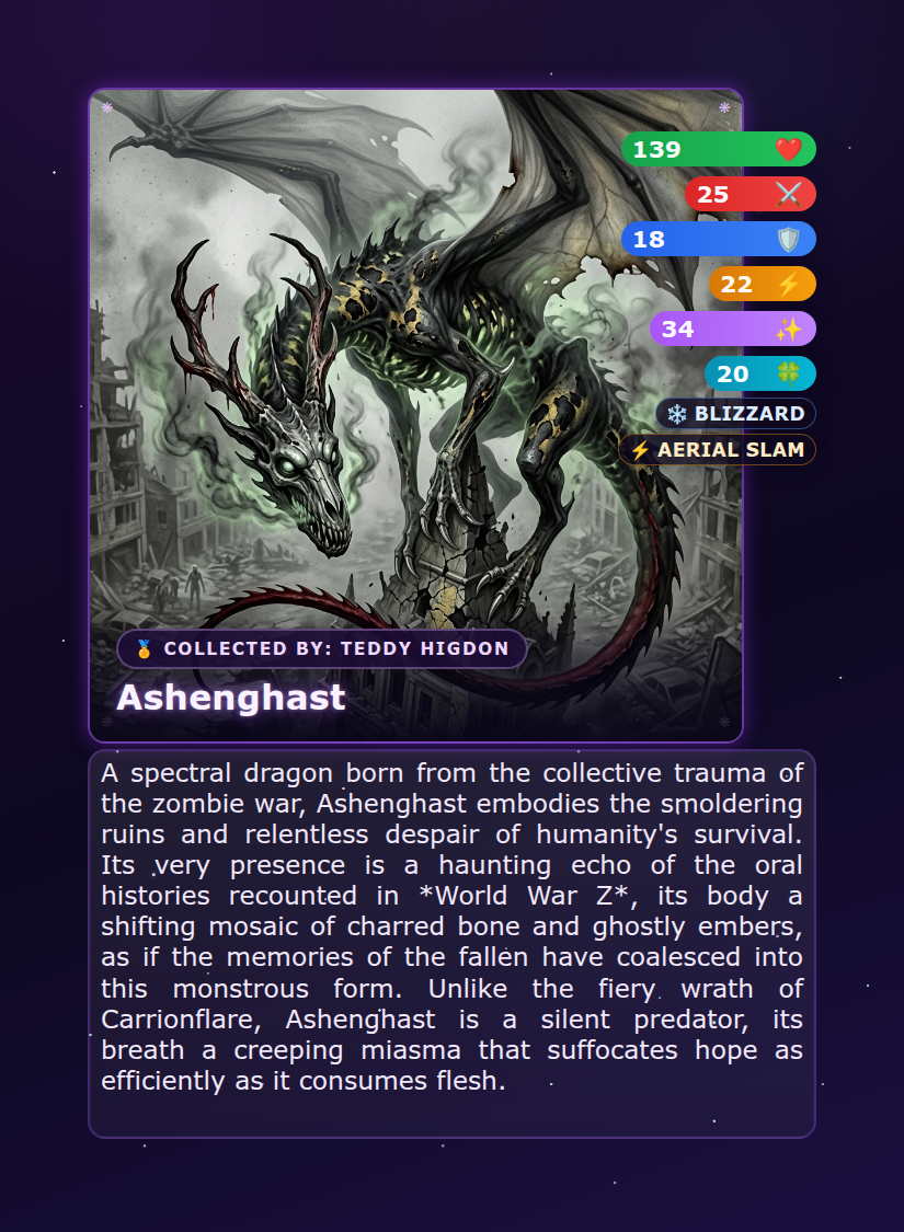 Example Dragon card 1 front